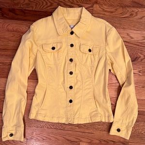 LIVE A LITTLE (LAL) Women’s/Juniors Size Small Yellow Denim Look Jacket
